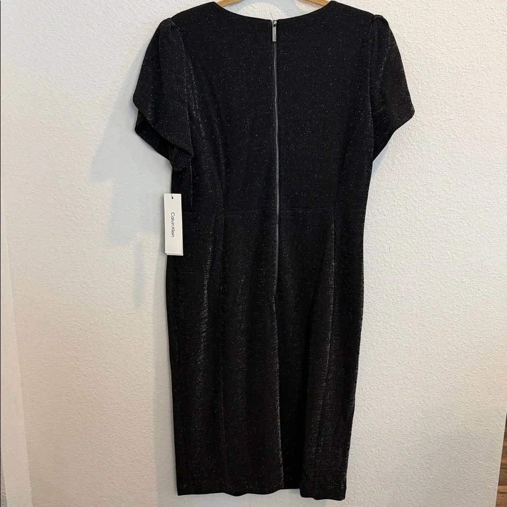 Calvin Klein Black Sparkle Midi Dress - Picture 7 of 7
